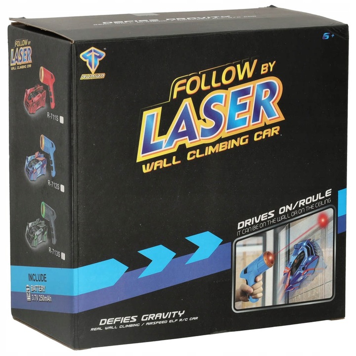 Samochód KASKADER Zdalnie Sterowany LASEREM jeździ po ŚCIANIE SUFICIE