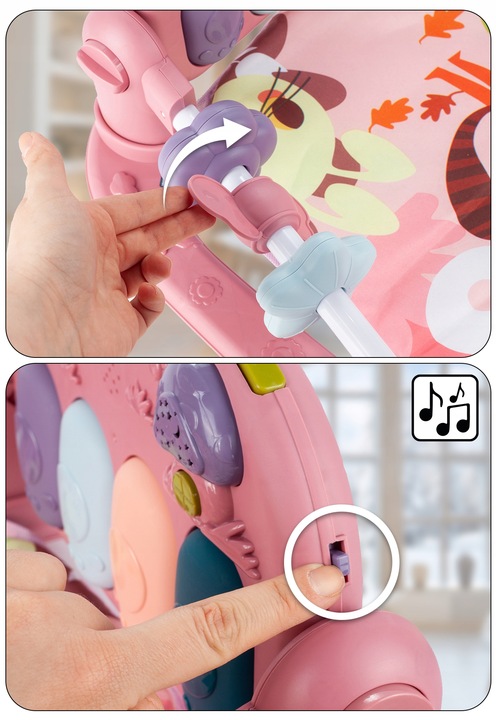 MATA EDUKACYJNA INTERAKTYWNA Z PIANINKIEM GRZECHOTKI GRYZAKI DLA NIEMOWLĄT