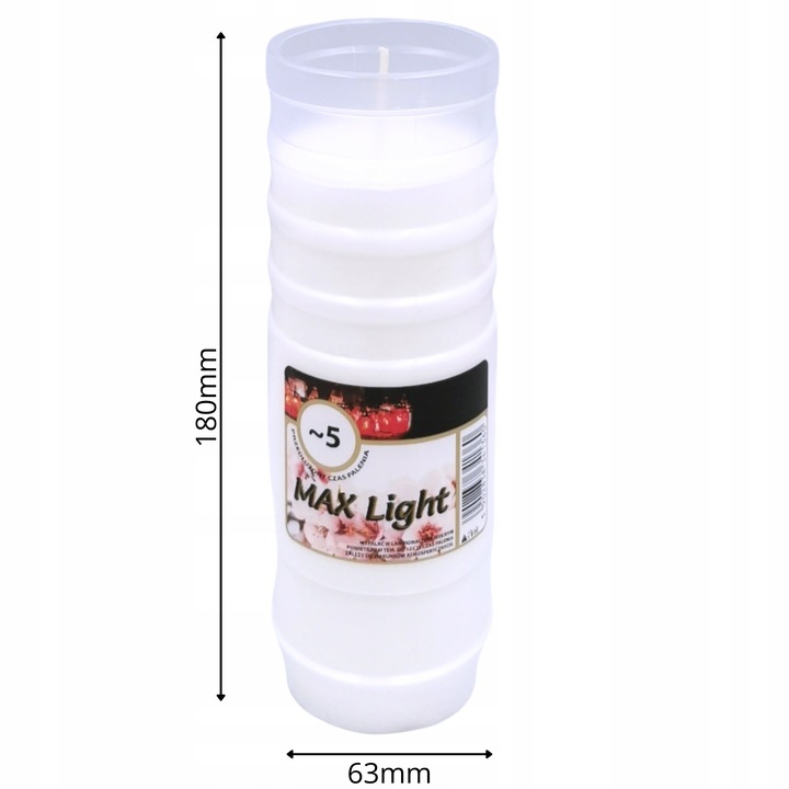 Wkłady do zniczy Znicze olejowe Całoroczne 5 dni 120h Max Light 16szt
