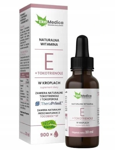 Witamina E + tokotrienole w kroplach, 30 ml