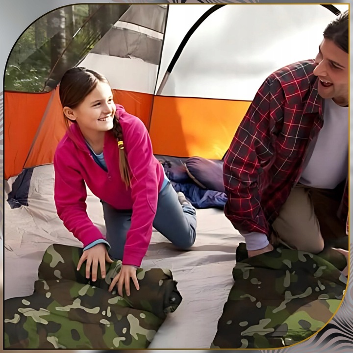 Śpiwór zimowy dziecięcy turystyczny puchowy wojskowy dla dziecka ultralekki
