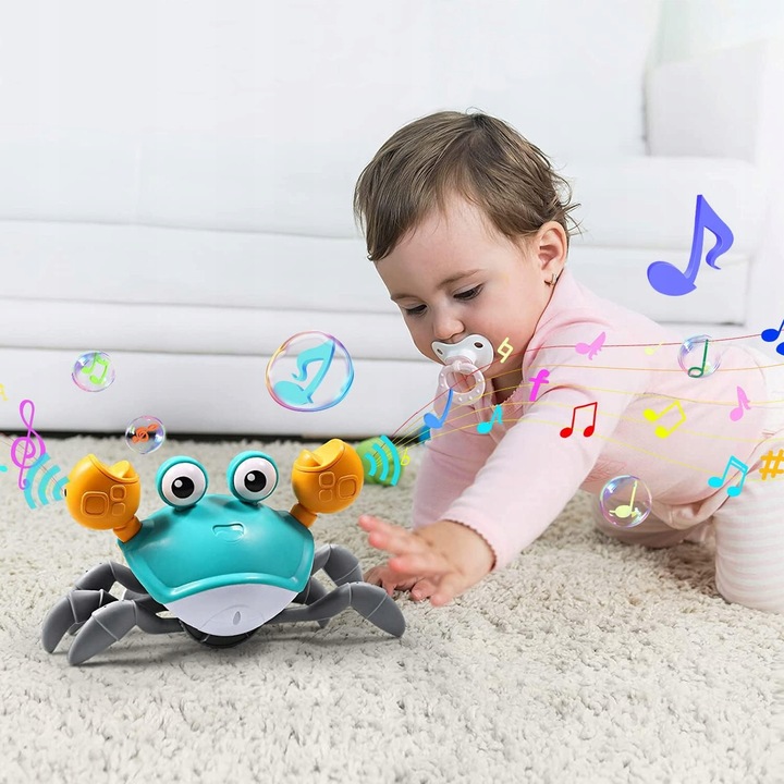 PEŁZAJĄCY KRAB INTERAKTYWNY ZABAWKA dla dzieci DŹWIĘK MUZYKA Do Raczkowania