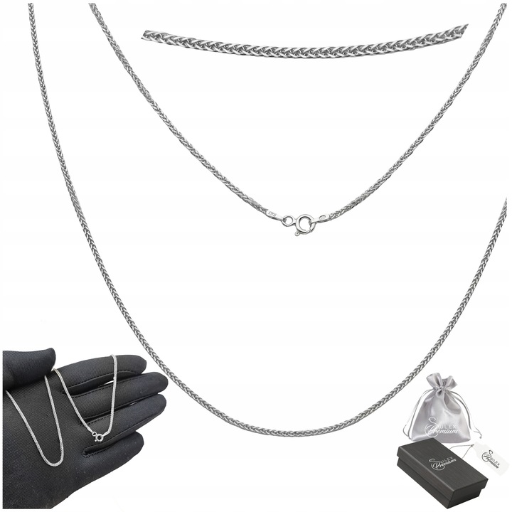 Łańcuszek Srebro pr. 925 Elegancki Damski Rodowany Spiga | 55 cm x 1,2 mm