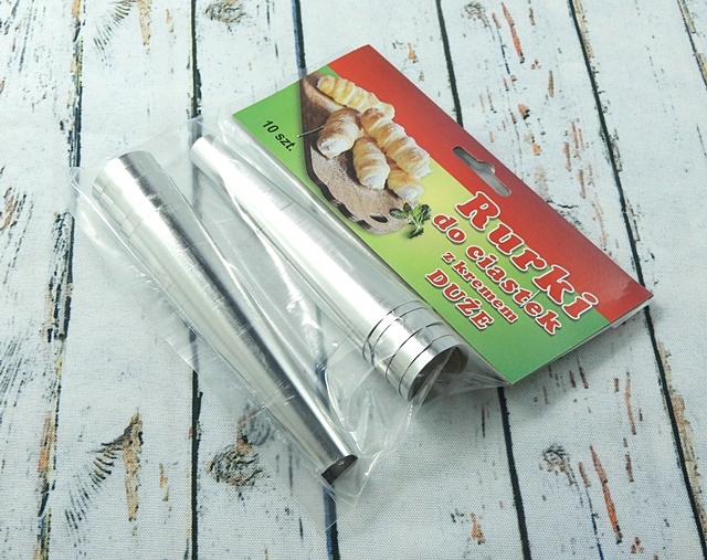 FOREMKI DO RUREK DO PIECZENIA RURKI Z KREMEM CIASTEK 10szt DUŻE 12cm SUPER