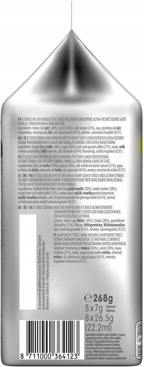 Kapsułki TASSIMO LATTE MACCHIATO VANILLA 8 kaw