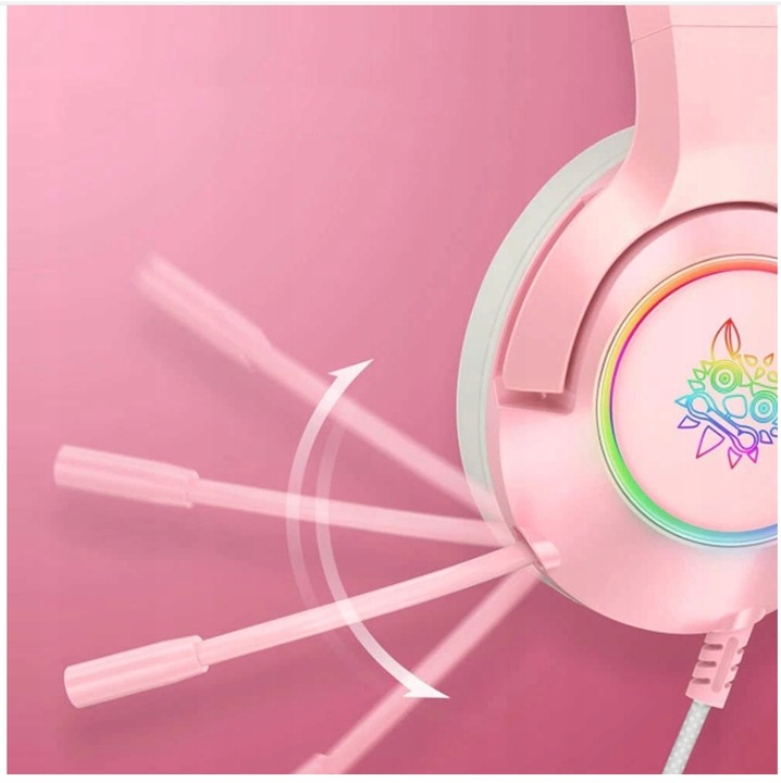 ONIKUMA K9 KOCIE USZY SŁUCHAWKI GAMINGOWE NAUSZNE PRZEWODOWE Z MIKROFONEM