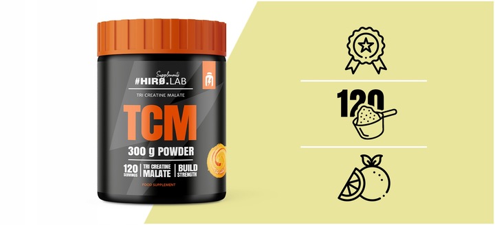 KREATYNA CREATINE 300 g SIŁA - MASA POWDER TCM MOCNY ENERGIA HIRO.LAB