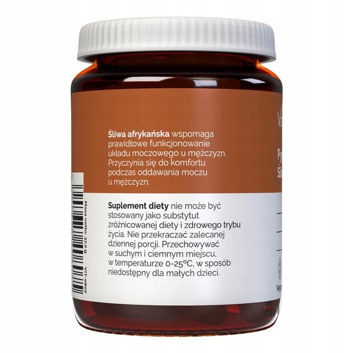 Vitaler's Pygeum Śliwa Afrykańska 500 mg Zdrowy Układ Moczowy 60 kapsułek