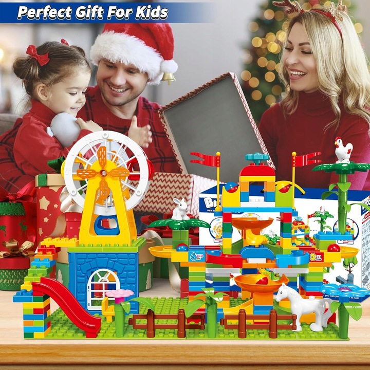 Klocki Konstrukcyjne Farma Duży Zestaw z 243 elementów dla Dzieci +3 lata