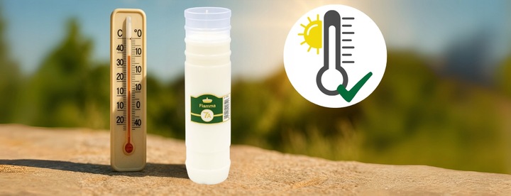 Wkłady do Zniczy Rewelacyjne na Upał Parafinowe 7dni x12 Długopalące do168h