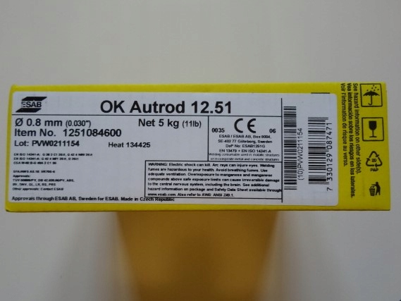 Drut Esab 12.51 0,8 mm 5kg