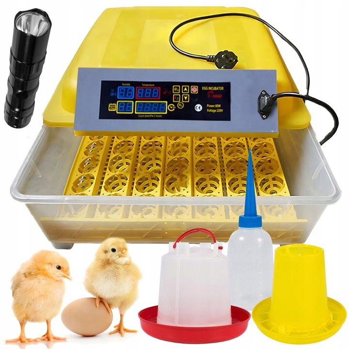 INKUBATOR DO JAJEK AUTOMATYCZNY KLUJNIK WYLĘGARKA WYLĘGARNIA DO 56 JAJ