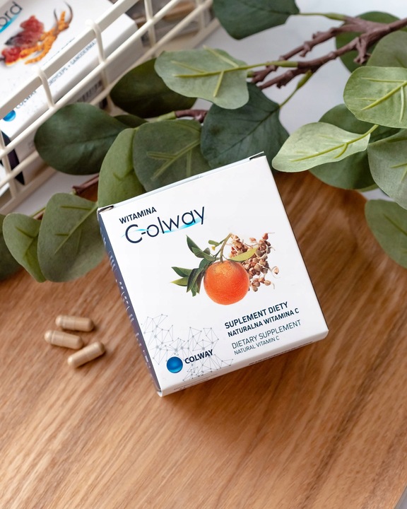 Witamina C COLWAY: Ekstrakt z gorzkiej pomarańczy i kiełkujące gryki 100kap