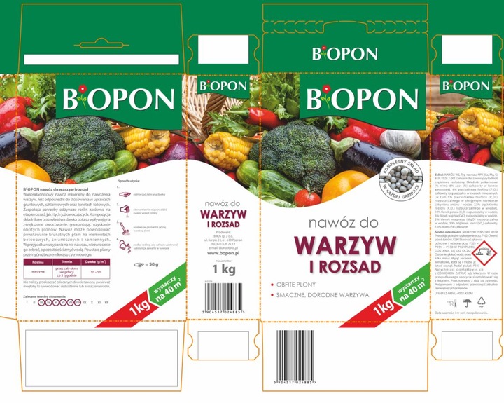 nawóz do warzyw granulat 1kg