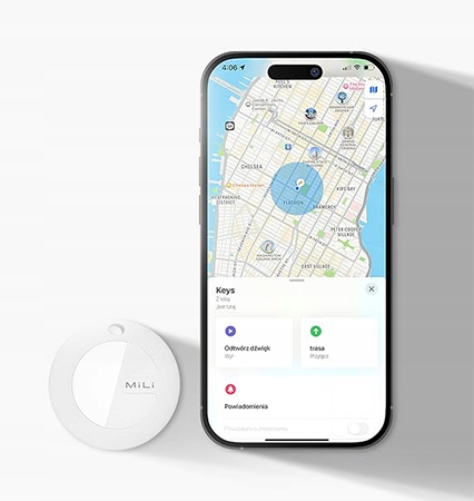 Bateria + Lokalizator GPS MiLi MiTag Białe Etui Pasujące Również do AirTag