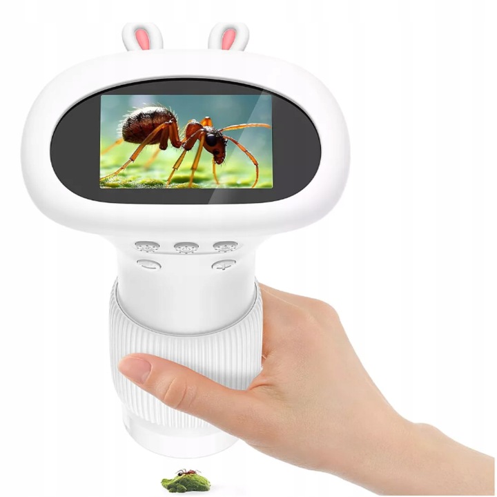 MIKROSKOP CYFROWY KIESZONKOWY OPTYCZNY EKRAN LCD LED ZESTAW Z KAMERA 1000X