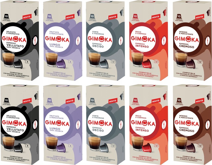 Kapsułki z kawą do NESPRESSO Gimoka MIX x100