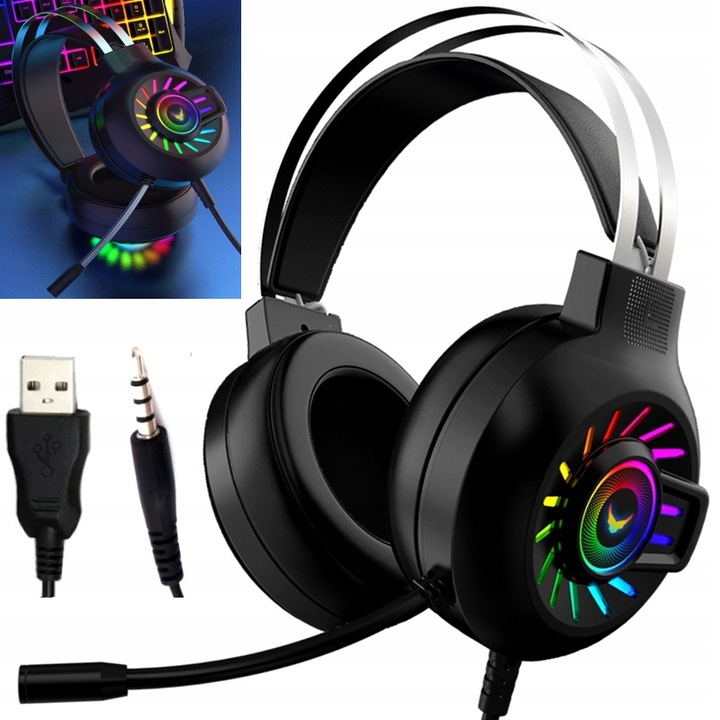 SŁUCHAWKI Z MIKROFONEM DO KONSOLI LAPTOPA XBOX PS4