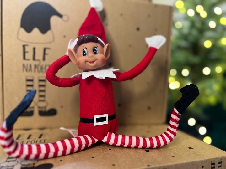 Elf na półce z drucikami - chłopiec Elve's Behavin Badly, psotnik 30 cm