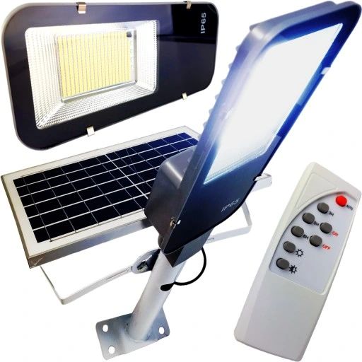 Mocna lampa solarna uliczna 358 LED PANEL SOLARNY+UCHWYT IP65 7000K PILOT