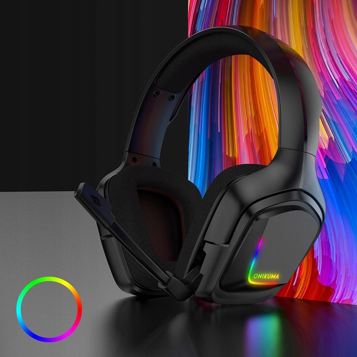 ONIKUMA K20 SŁUCHAWKI GAMINGOWE NAUSZNE PRZEWODOWE Z MIKROFONEM DO PC RGB