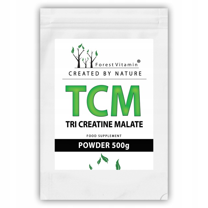 CZYSTA KREATYNA JABŁCZAN KREATYNY TCM 500g SIŁA I WYTRZYMAŁOŚĆ + MIARKA