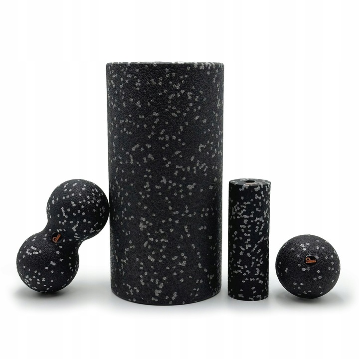 Zestaw do masażu ciała EPP 4w1 Roller Wałek Piłka Duoball dla sportowców