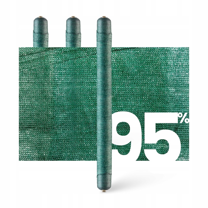 Siatka MASKUJĄCA Cieniująca ZIELONA na OGRODZENIE Płot 95% Osłona 1,5m 25m