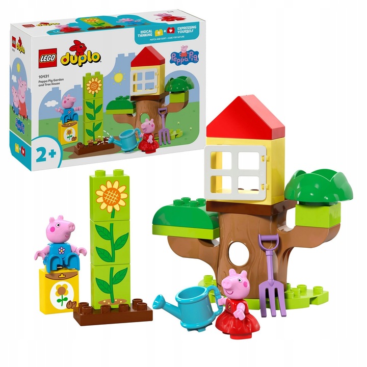 LEGO DUPLO ŚWINKA PEPPA Dom na drzewie 10431 +Torba - Duże klocki od 2 lat