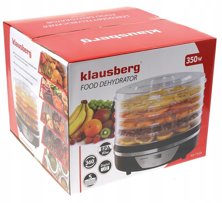 Suszarka Do OWOCÓW Grzybów Warzyw ZIÓŁ ZEGAR 7568