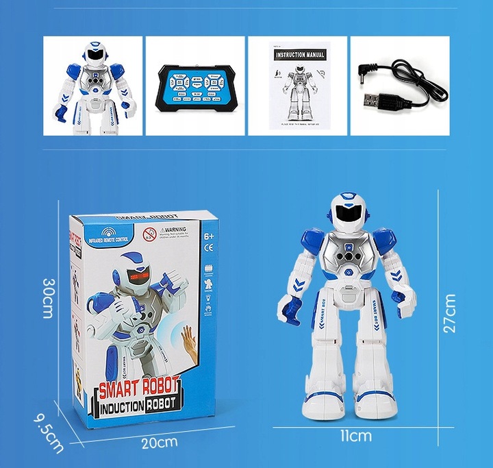 INTELIGENTNY ROBOT DLA DZIECI Z CZUJNIKIEM GESTÓW I PILOTEM