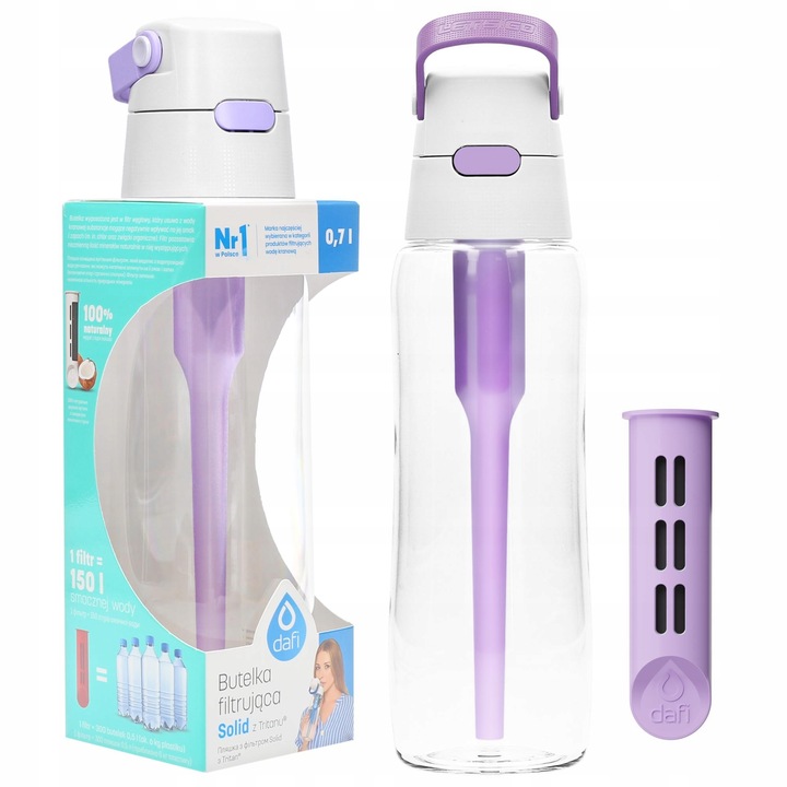 Butelka filtrująca Dafi Solid 0,7l digital lavender lawenda z filtrem Dafi