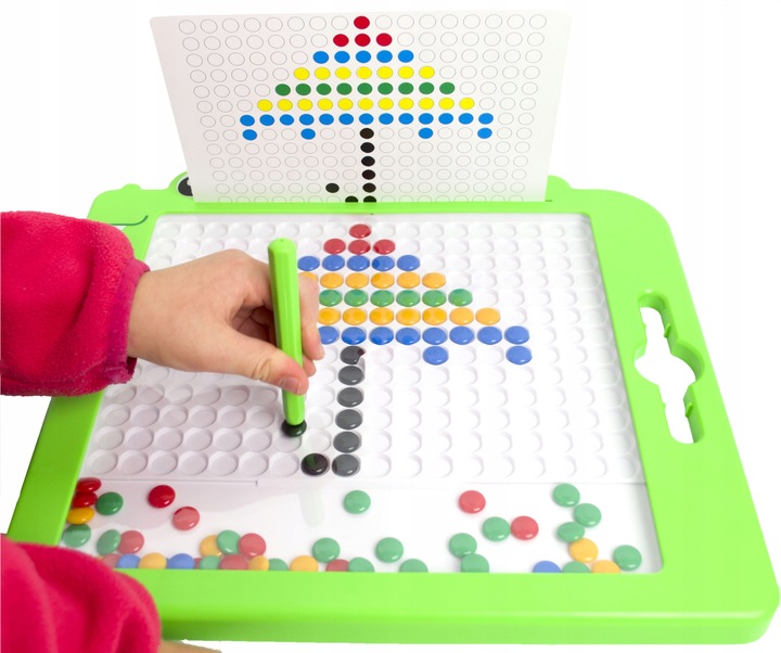 TABLICA MAGNETYCZNA DINOZAUR UKŁADANKA MOZAIKA MONTESSORII