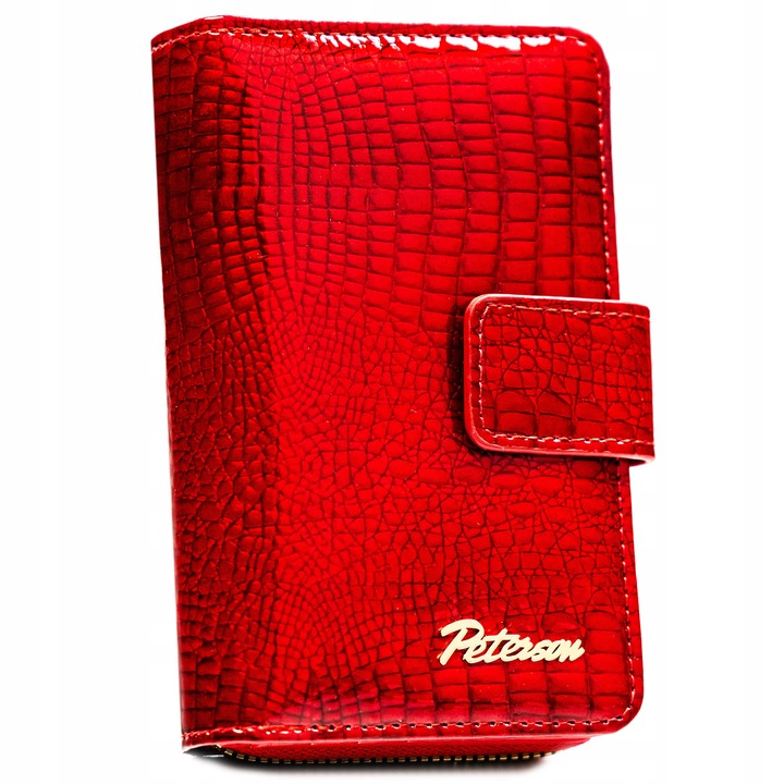 Portfel damski Peterson na zatrzask elegancki pojemny suwak na prezent