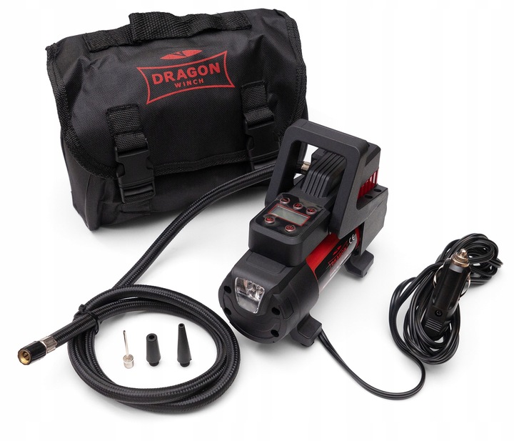 KOMPRESOR POWIETRZNY DRAGON WINCH 12V 10,34Bar 35l/min z latarką LED