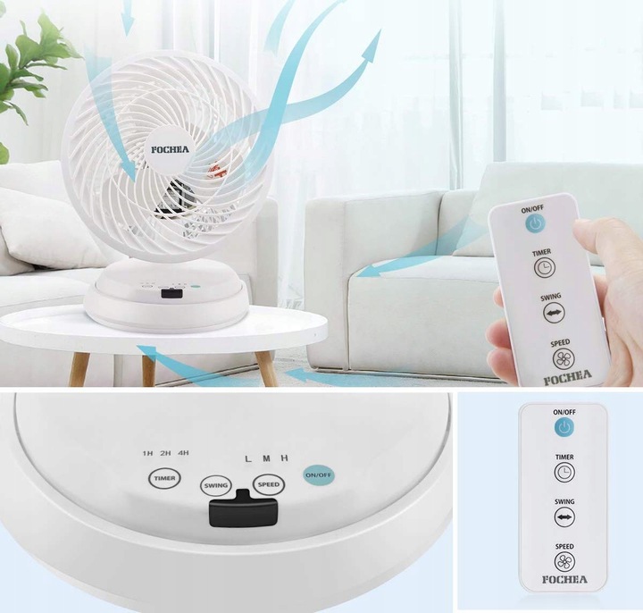 WENTYLATOR BIURKOWY OSCYLACJE TIMER PILOT YS013