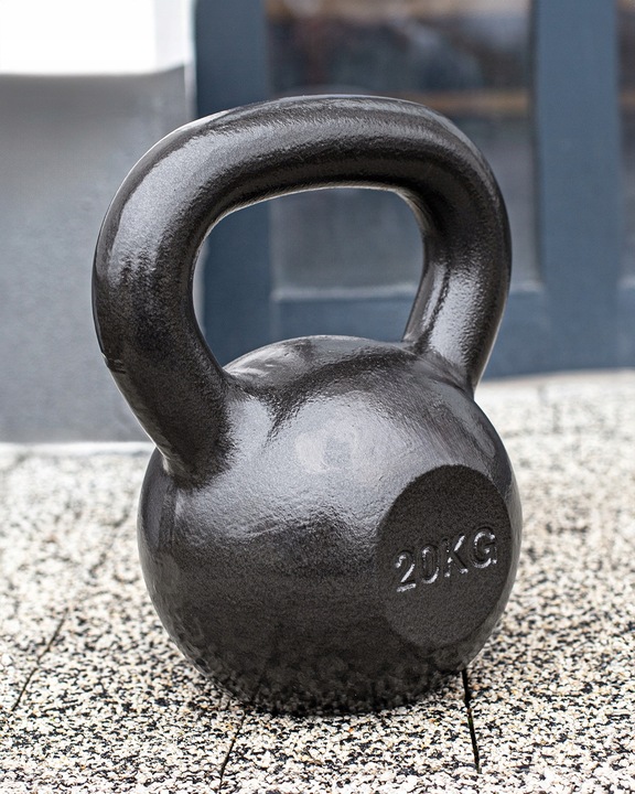 KETTLEBELL ODWAŻNIK DO ĆWICZEŃ KETTLE HANTLA HANTEL ŻELIWNY FITNESS 20KG