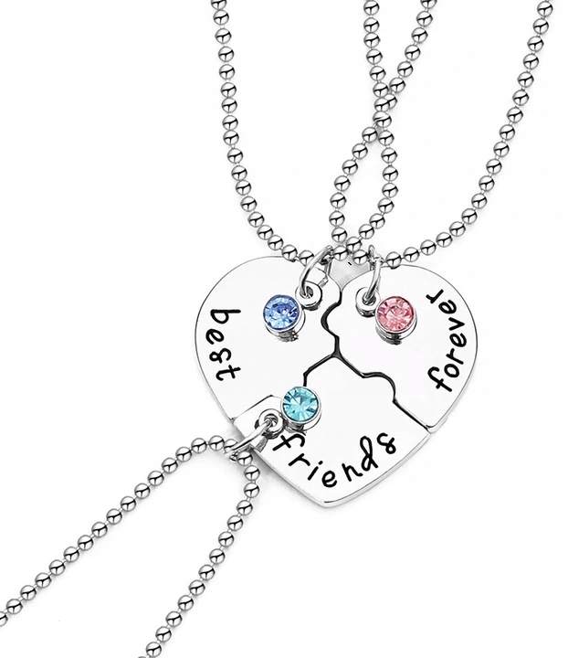 ŁAŃCUSZKI 3 sztuki BEST FRIENDS DLA PRZYJACIÓŁEK PREZENT DLA DZIEWCZYNY