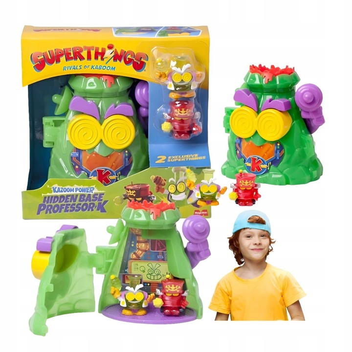 SUPERTHINGS Kazoom Power Kryjówka Profesor K Hidden Base Zings Figurki