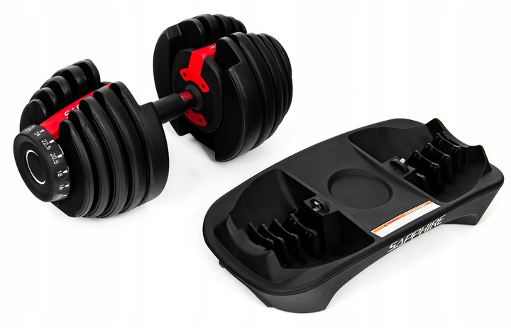 HANTEL REGULOWANY SAPPHIRE obciążenie 2,5KG - 24KG HANTLA 1x hantle SYSTEM