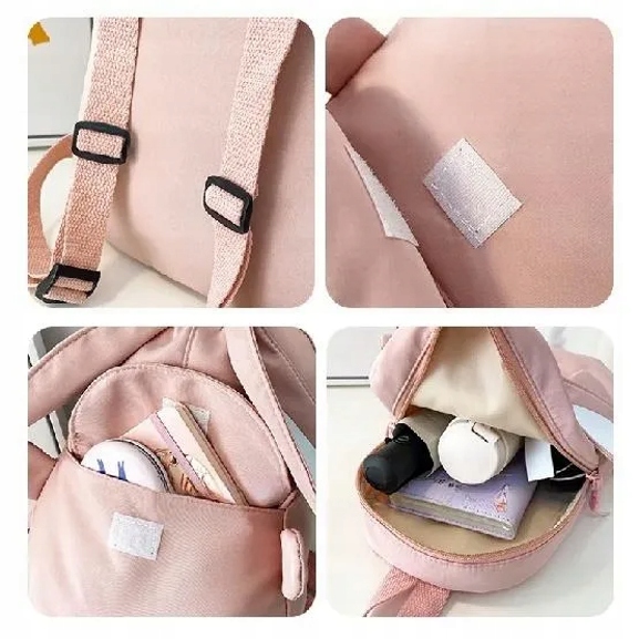 PLECAK DLA DZIECI KRÓLIK Z USZAMI - Łososiowy