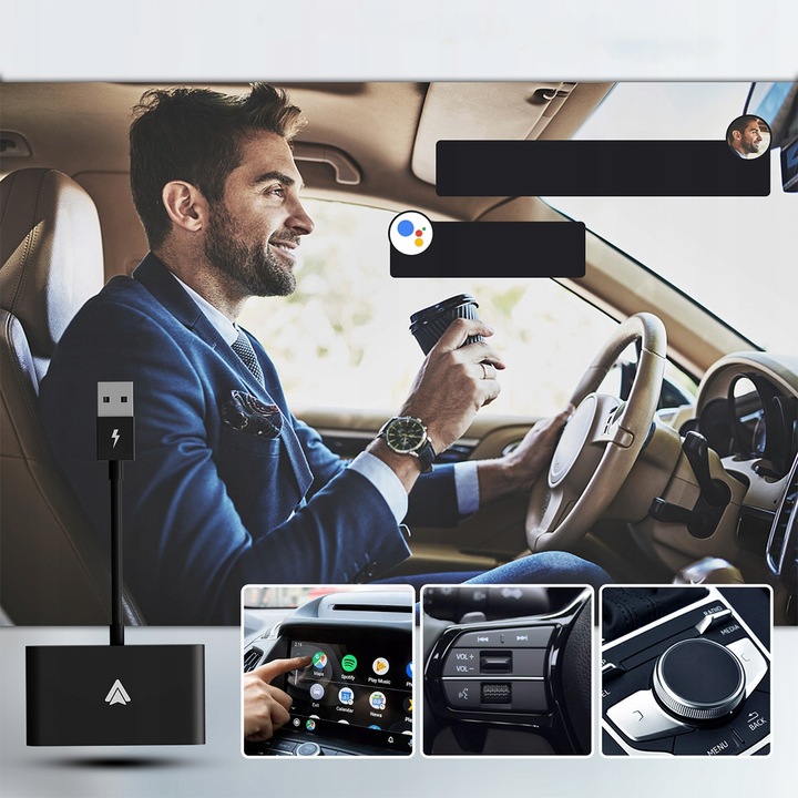 BEZPRZEWODOWY ANDROID AUTO ADAPTER XSTORM BT WIFI