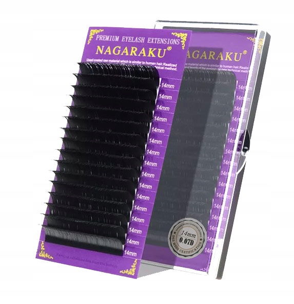 Rzęsy Nagaraku Mink C 0,07 11 mm 16 pasków czarne