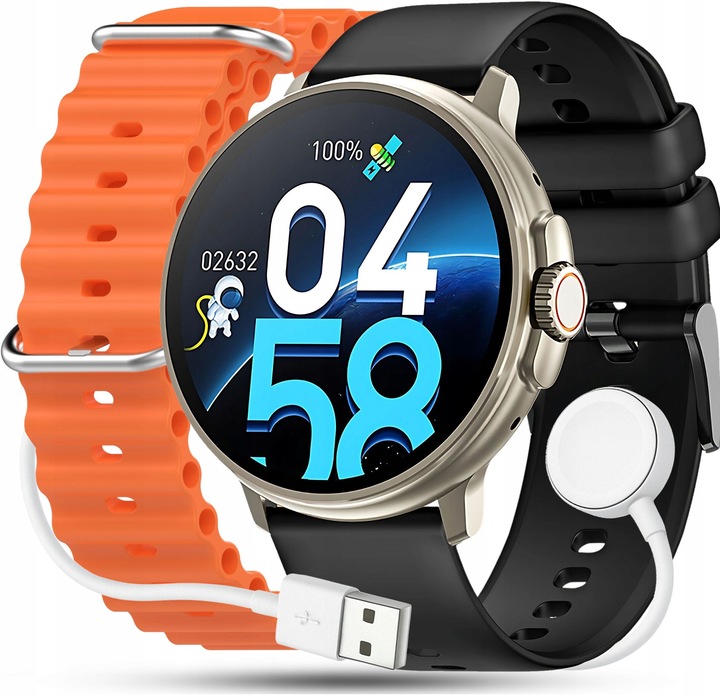 Zegarek męski SMARTWATCH Rubicon ROZMOWY KROKI SMS Sportowy MENU PL