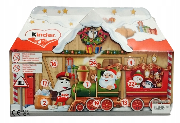 KINDER KALENDARZ ADWENTOWY DOMEK ZE SŁODYCZAMI CZEKOLADKI MIKOŁAJ cukierki