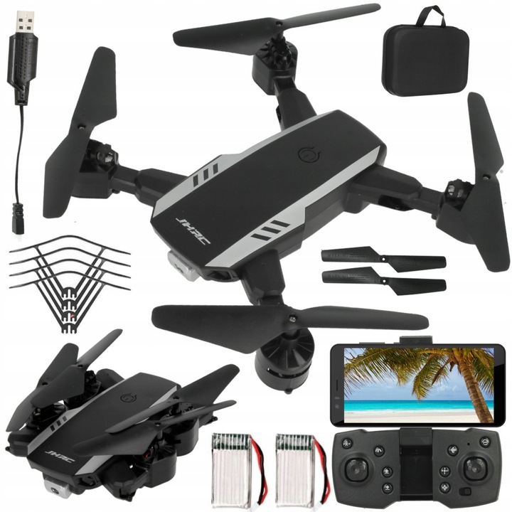 DRON KAMERA WIFI na Żywo ZAWIS POWRÓT ANDROID iOS 30MIN 2x Akumulator A