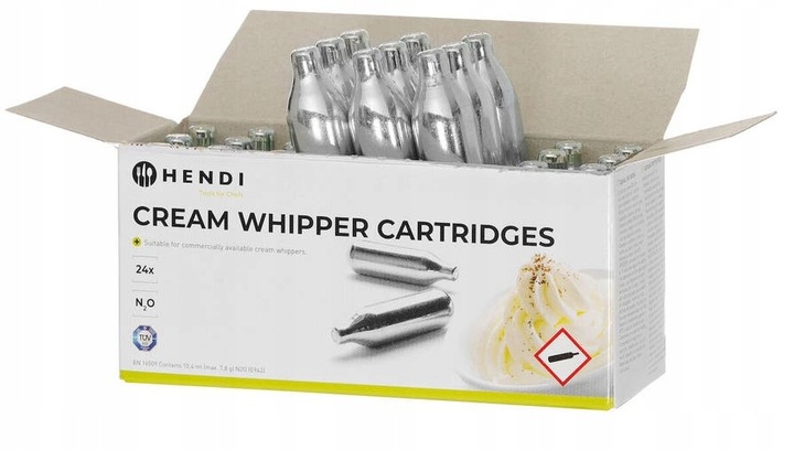 Hendi Naboje do syfonów do bitej śmietany 24 szt.