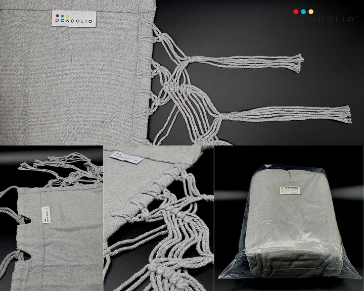 Hamak Brazylijski Dwuosobowy XXL 220kg BOHO makrama Wytrzymały DONDOLIO