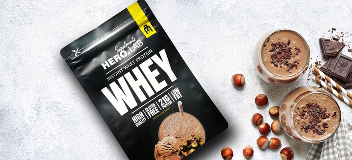 Białko koncentrat serwatkowe WPC 750 g Instant Whey czekolada orzech hiro