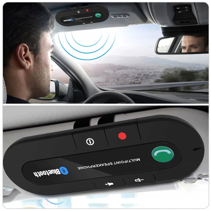 ZESTAW GŁOŚNOMÓWIĄCY BLUETOOTH DO SAMOCHODU V 4.0 4.1